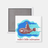 U-Boot für kleine Cartoon Magnet (Vorderseite/Rückseite)