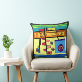 U-Boot-Leben Orange Kissen