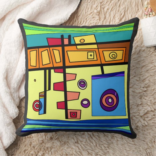 U-Boot-Leben Orange Kissen (Decke)