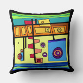 U-Boot-Leben Orange Kissen (Rückseite)