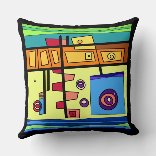 U-Boot-Leben Orange Kissen (Rückseite)