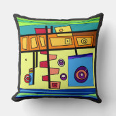 U-Boot-Leben Orange Kissen (Vorderseite)