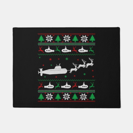 U-Boot-Marine Ugly Weihnachtssüßer Fußmatte (Vorderseite)