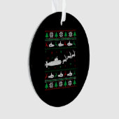 U-Boot-Marine Ugly Weihnachtssüßer Ornament (Vorderseite)