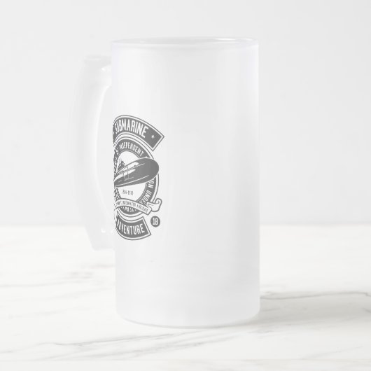 U-Boot Mattglas Bierglas (Vorderseite Links)