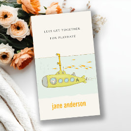 U-Boot-Monogramm-Kid-Playdate-Aufruf Visitenkarte