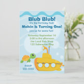 U-Boot-Party Einladung (Stehend Vorderseite)