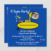 U-Boot-Party mit Foto Einladung (Vorne/Hinten)