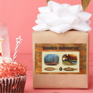 U-Boot Rechteckiger Aufkleber