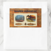 U-Boot Rechteckiger Aufkleber (Tasche)