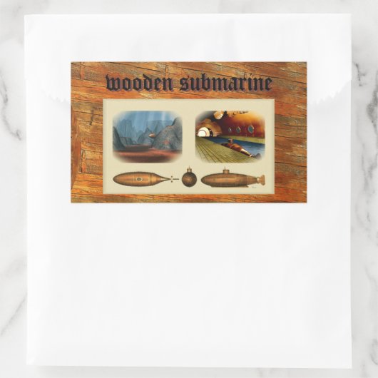 U-Boot Rechteckiger Aufkleber (Tasche)