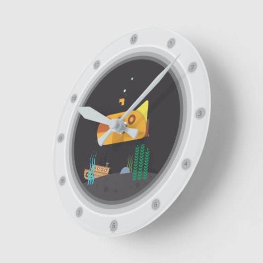 U-Boot Runde Wanduhr (Winkel)
