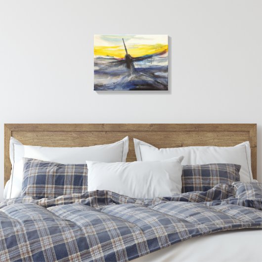 U-Boot-Stretched Canvas Print Leinwanddruck (Insitu (Schlafzimmer))