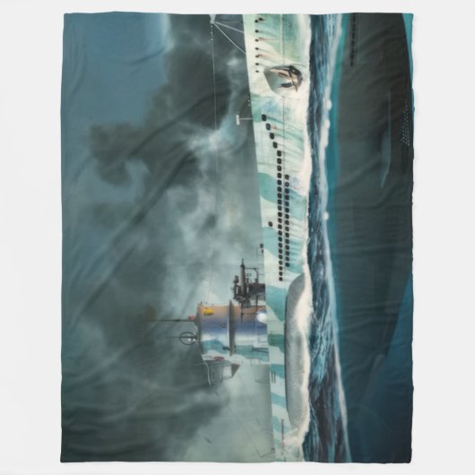 U-BOOT TYP-7 FLEECEDECKE (Vorderseite)