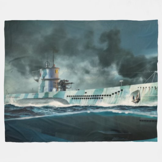 U-BOOT TYP-7 FLEECEDECKE (Vorderseite (Horizontal))