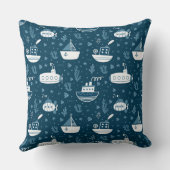 U-Boot- und Bootsdruck Kissen (Rückseite)