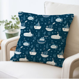 U-Boot- und Bootsdruck Kissen