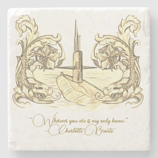 U-Boot-Untersetzer Steinuntersetzer (Vorderseite)