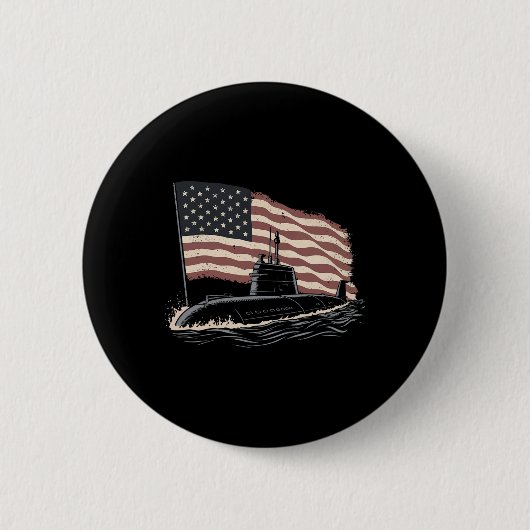 U-Boot USA-Flagge Veteran 4. Juli  Button (Vorderseite)