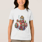 U-Boot-Weihnachtsmann Tri-Blend Shirt (Vorderseite)
