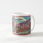 U-Boot-Wyoming für USA Retro-Postkarte Kaffeetasse (VorderseiteRechts)