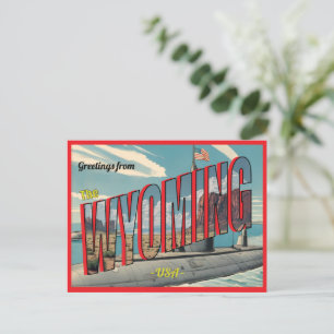 U-Boot-Wyoming für USA Retro-Postkarte Postkarte