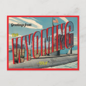 U-Boot-Wyoming für USA Retro-Postkarte Postkarte (Vorderseite)
