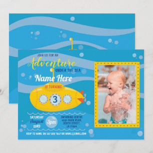 U-Boot zum Geburtstag Foto Party laden Einladung