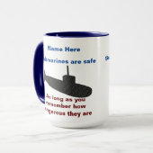 U-Boote sind sicher Tasse (Vorderseite Links)