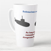 U-Boote sind Sichere Große Latte-Tasse Milchtasse (Linke Ecke)