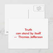 !! U Create Truth kann sich von selbst behaupten Postkarte (Vorne/Hinten)