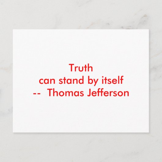 !! U Create Truth kann sich von selbst behaupten Postkarte (Vorderseite)