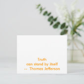 !! U Create Truth kann sich von selbst behaupten Postkarte (Stehend Vorderseite)