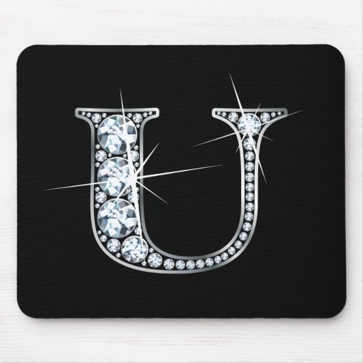 "U" Diamond Bling Mousepad (Vorne)