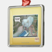 U drückte mein Gesicht ein! Silbernes Ornament (Links)