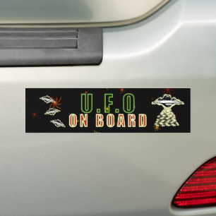 U.F.O. an Bord Grün Autoaufkleber