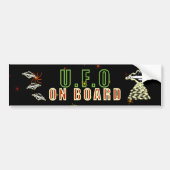 U.F.O. an Bord Grün Autoaufkleber (Vorne)