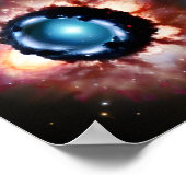 U.F.O. und Galaxy Collides in kosmischen Ereigniss Poster (Ecke)