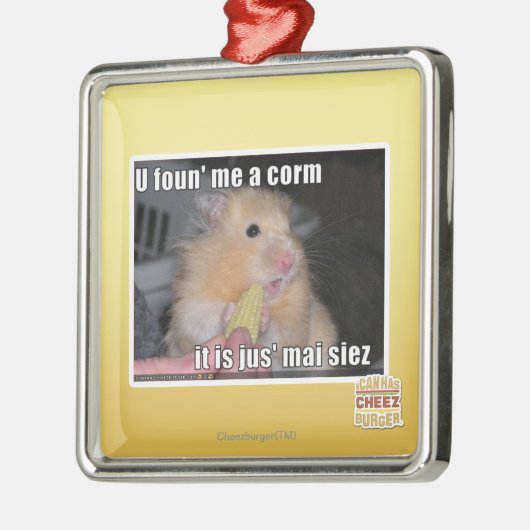 U fand mich ein Mais Silbernes Ornament (Links)