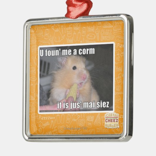 U fand mich ein Mais Silbernes Ornament (Links)