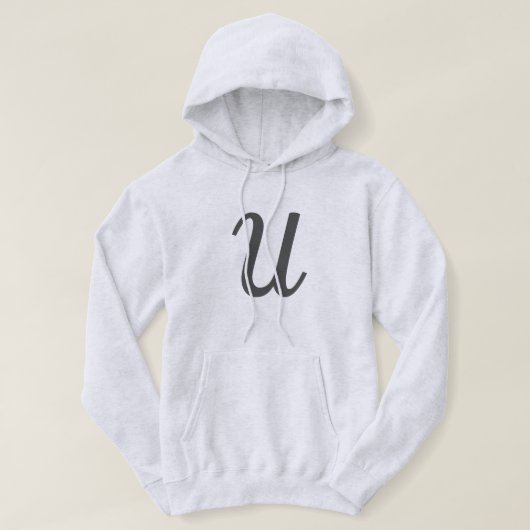 U-förmige Kapuze Hoodie (Design vorne)