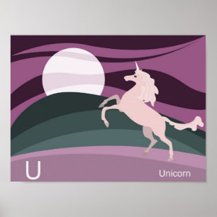 U für Einhornplakat Poster