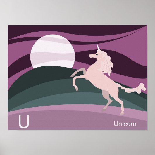 U für Einhornplakat Poster (Vorne)