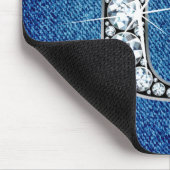 U Imitate -"Diamond Bling" auf Denim Mousepad (Ecke)