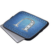 U Imitate "Diamond" Denim Stitching Electronics Ba Laptopschutzhülle (Vorne Knopf)