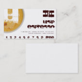 U - Initial Letter Foamy Coffee Cup Loyalty Punch Treuekarte (Vorne/Hinten)