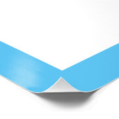 U is for Name Blue Foto Poster (Ecke)