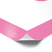 U is for Name Pink Foto Poster (Ecke)