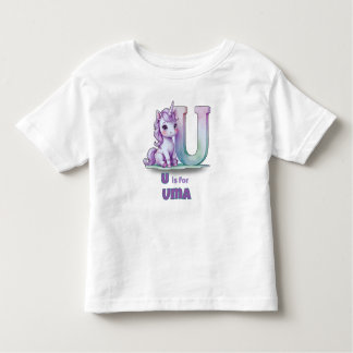 U is for Unicorn – Personalized Toddler T-shirt