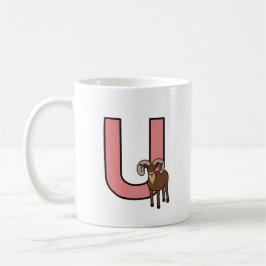 U ist für... Personalisierte Muschel Kaffeetasse